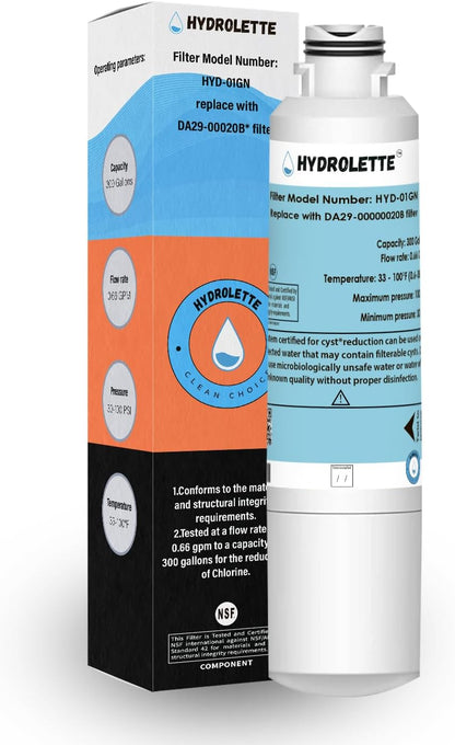 Water Filter Replacement for DA29-00020B, HYD-01GN Compatible with Samsung DA29-00020A/B RF28HMEDBSR FMS-2 HAF-CIN/EXP RF4287HARS DA97-08006A 469101, 1 Pack