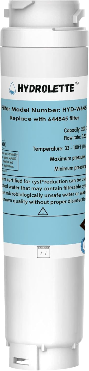 Water Filter Replacement for 644845, HYD-W645 Compatible with Bosch Ultra Clarity 644845 9000077104 9000194412 BT644845 REPLFLTR10 RWF1180, 2 Pack