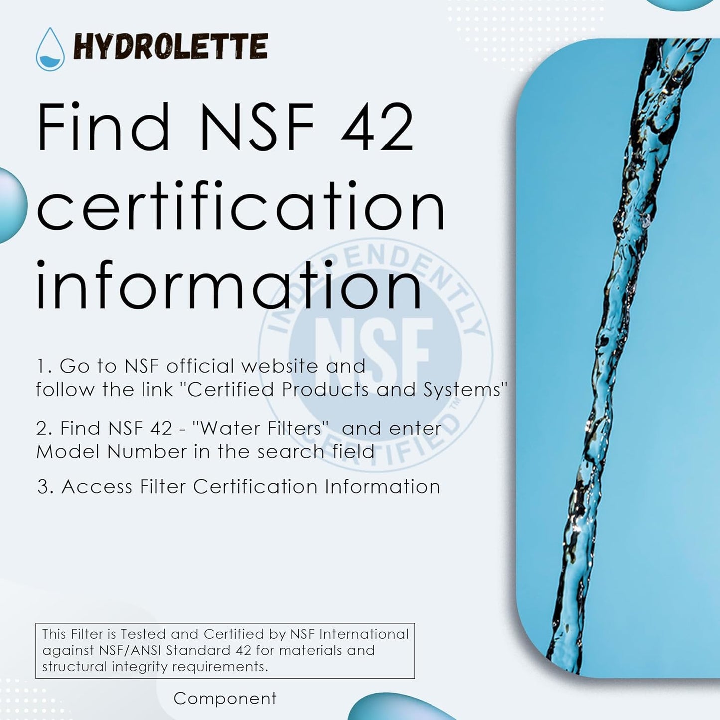 Water Filter Replacement for GE MWF, HYD-D2F-01 Compatible with SmartWater MWFP MWFA GWF BSS25JFRJWW WFC1201 RWF1060 197D6321P006 9991, 1 Pack